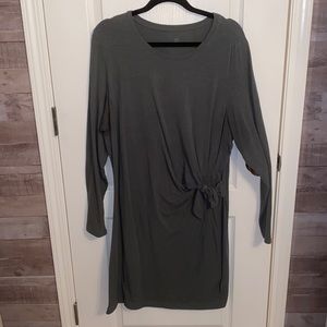Long Sleeve Side Tie Dress